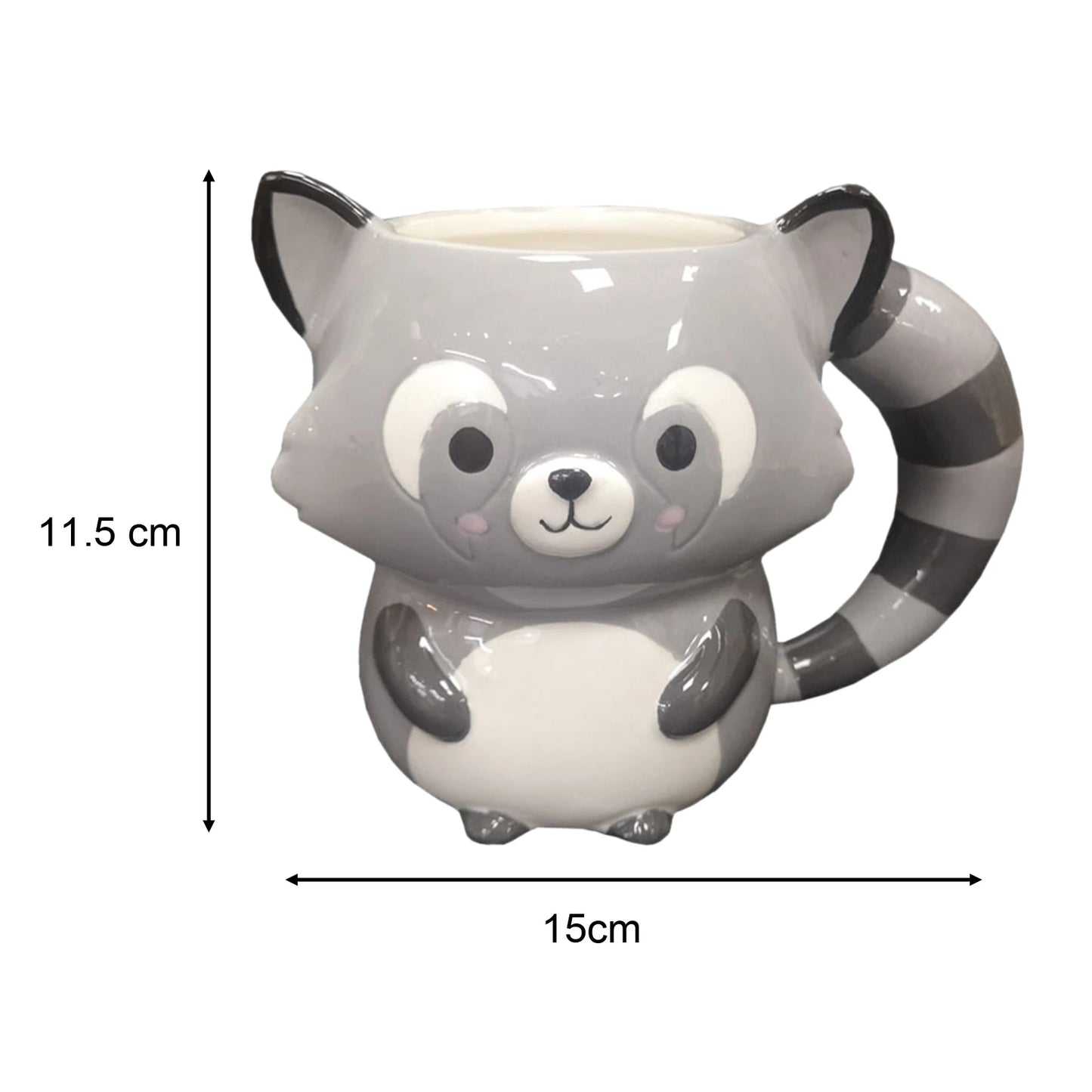 Taza de cerámica infantil Mapache