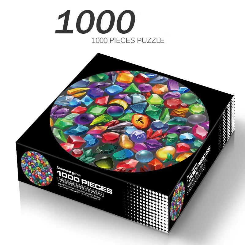 Puzzles ronds pour Adulte 1000 Pièces Plusieurs motifs disponibles