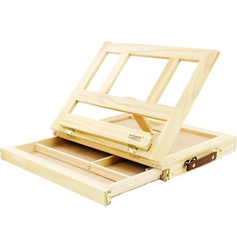 Portable wooden flat easel