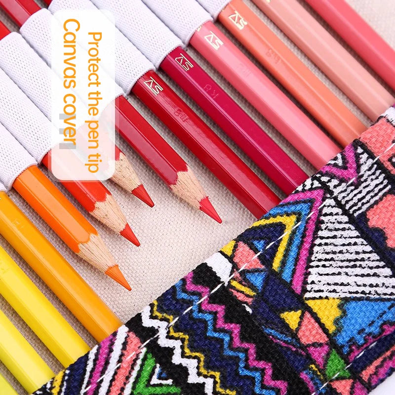 Trousseau enroulable pour crayons, stylos, feutre 36/48/72