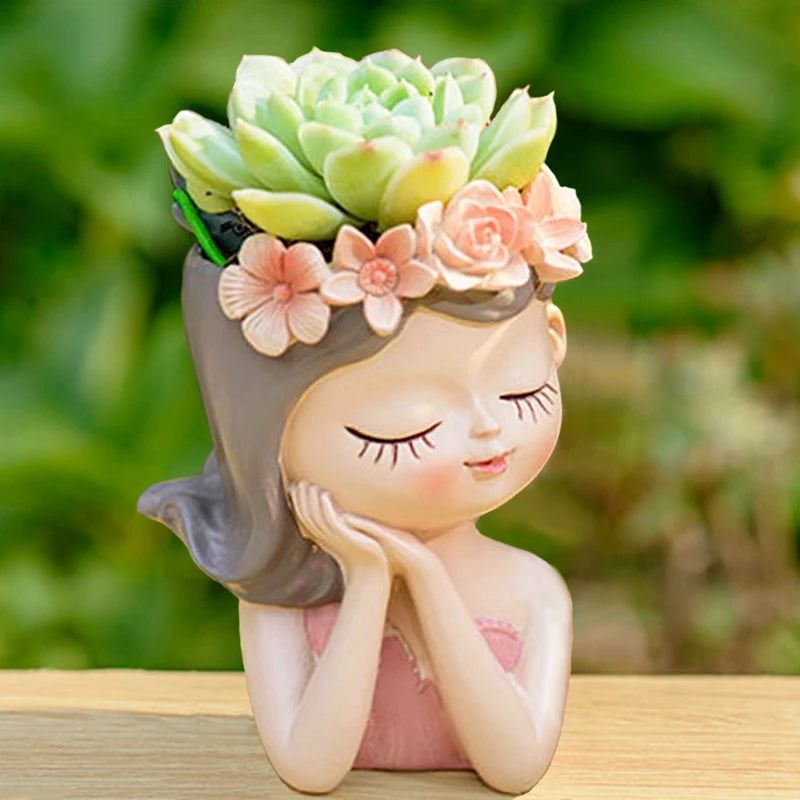 Petit pot pour succulente ou cactus petite fille