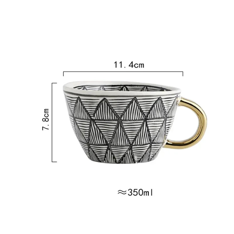 American style mug irregular geometry 100 or 330 ml