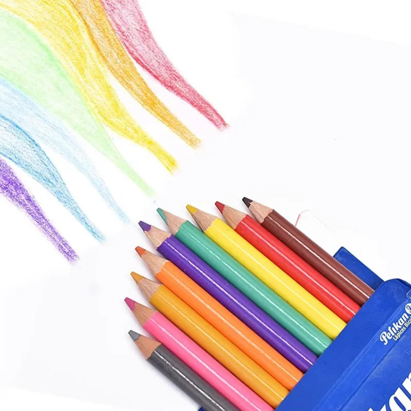 12 crayons de couleur à double pointe pour enfants 24 couleurs