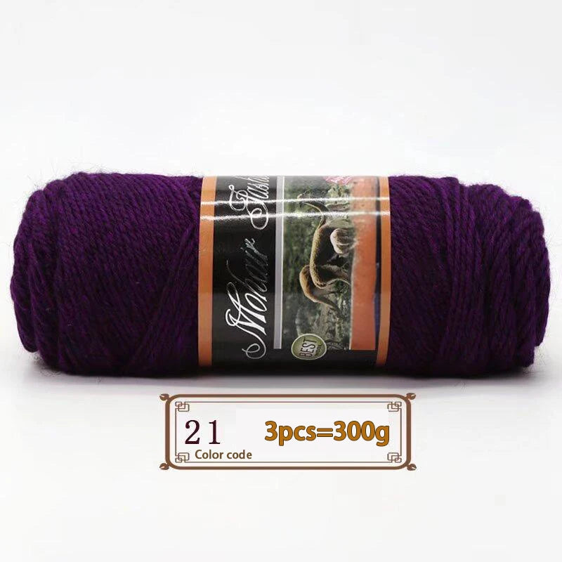 300gr de lana mohair diferentes colores