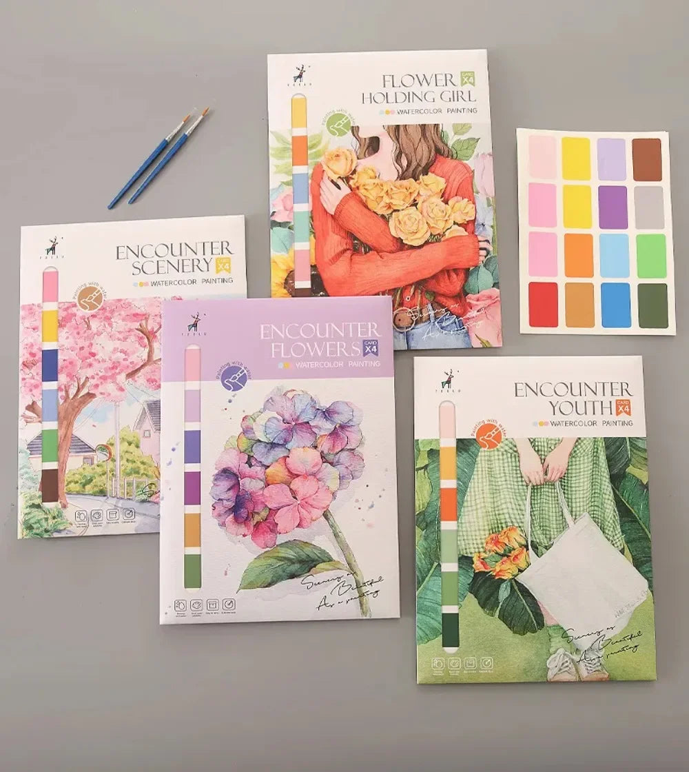 Pencil or Watercolor Coloring Book