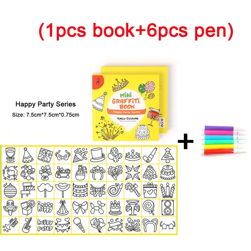 Mini coloring book 50 pages for children