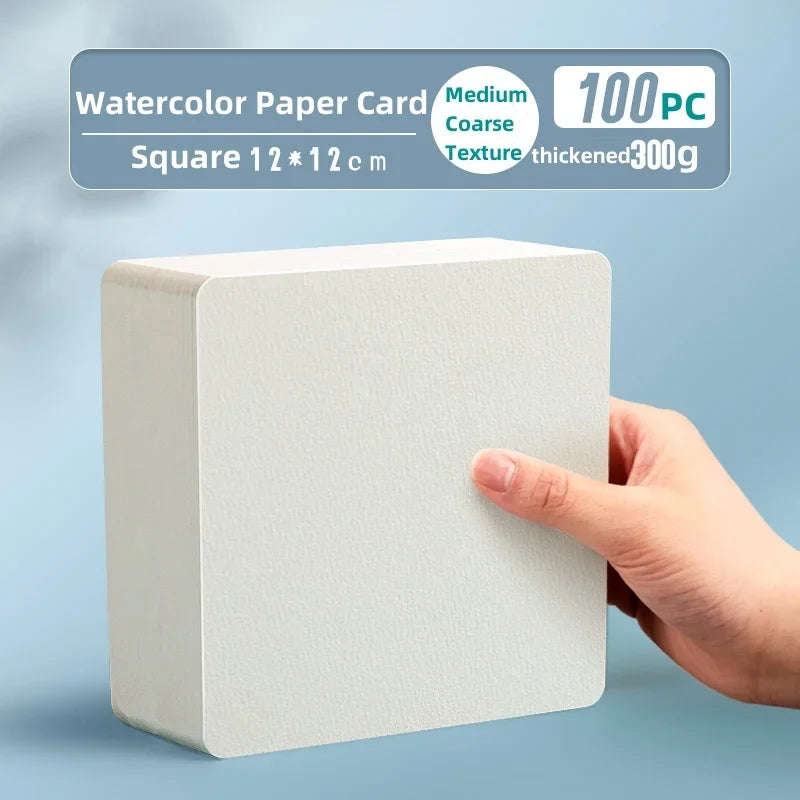 Watercolor paper Square/round 300gr 50/100/200 sheets