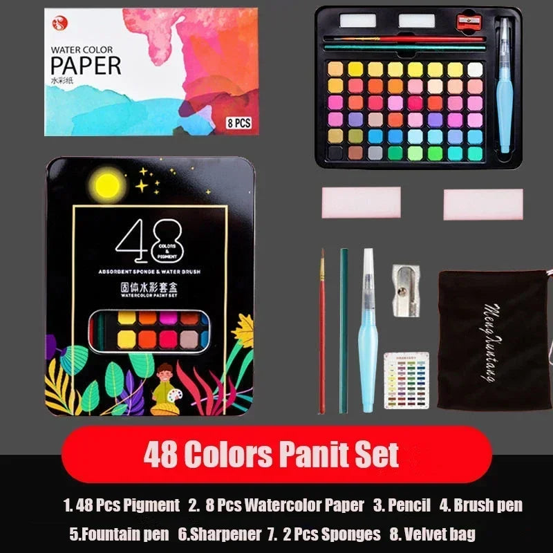 Aquarelle solide 48 Couleurs