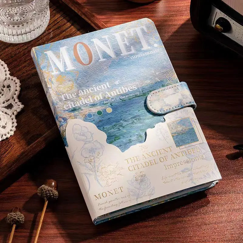 Beautiful retro notebook Monet design