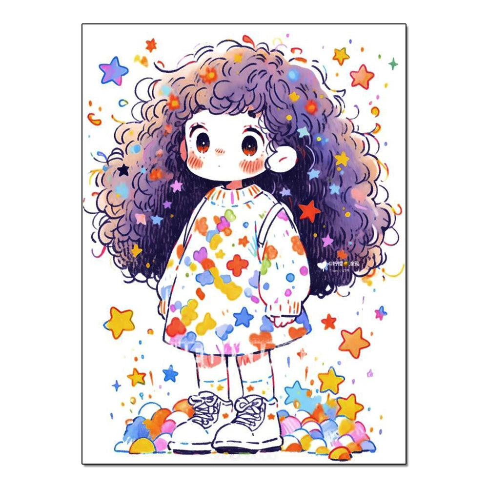 Peinture à diamants Kawaii Star Girl