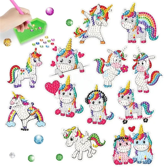 Pinturas de diamantes para niños Pegatinas de unicornio de 6 a 12 años