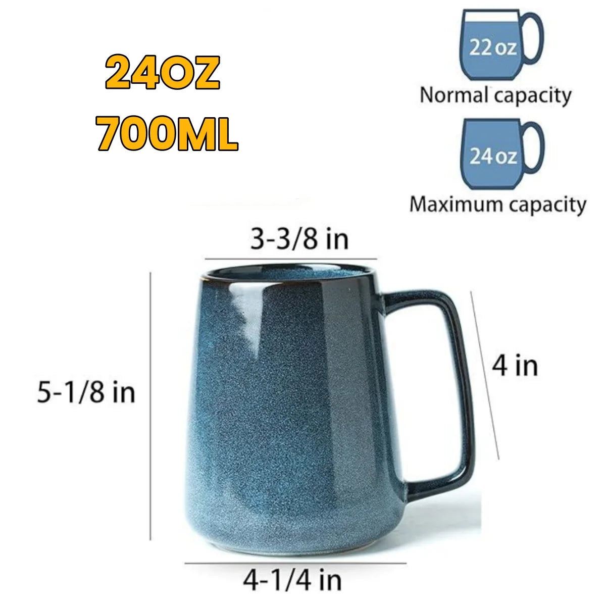 Large Tasse  en Céramique 26OZ / 780ML