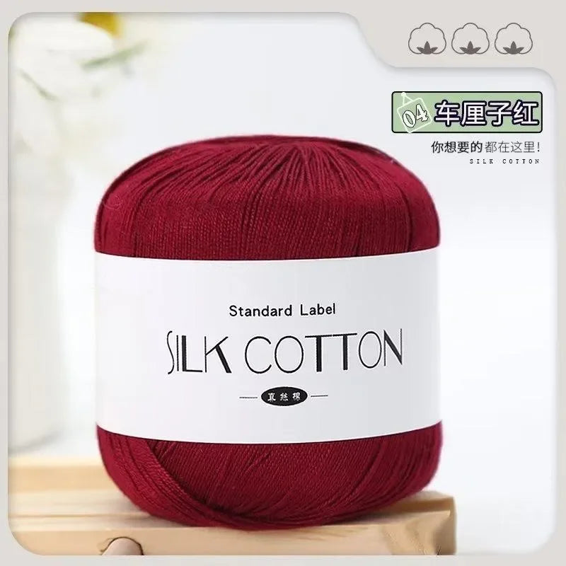 50g silk lace crochet yarn ball