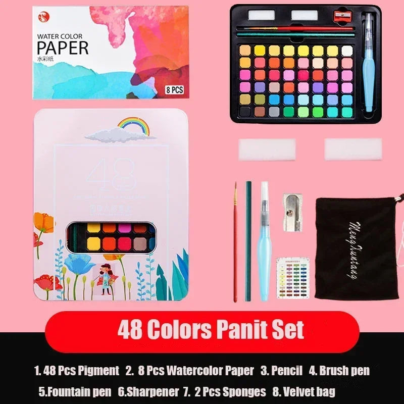 Aquarelle solide 48 Couleurs