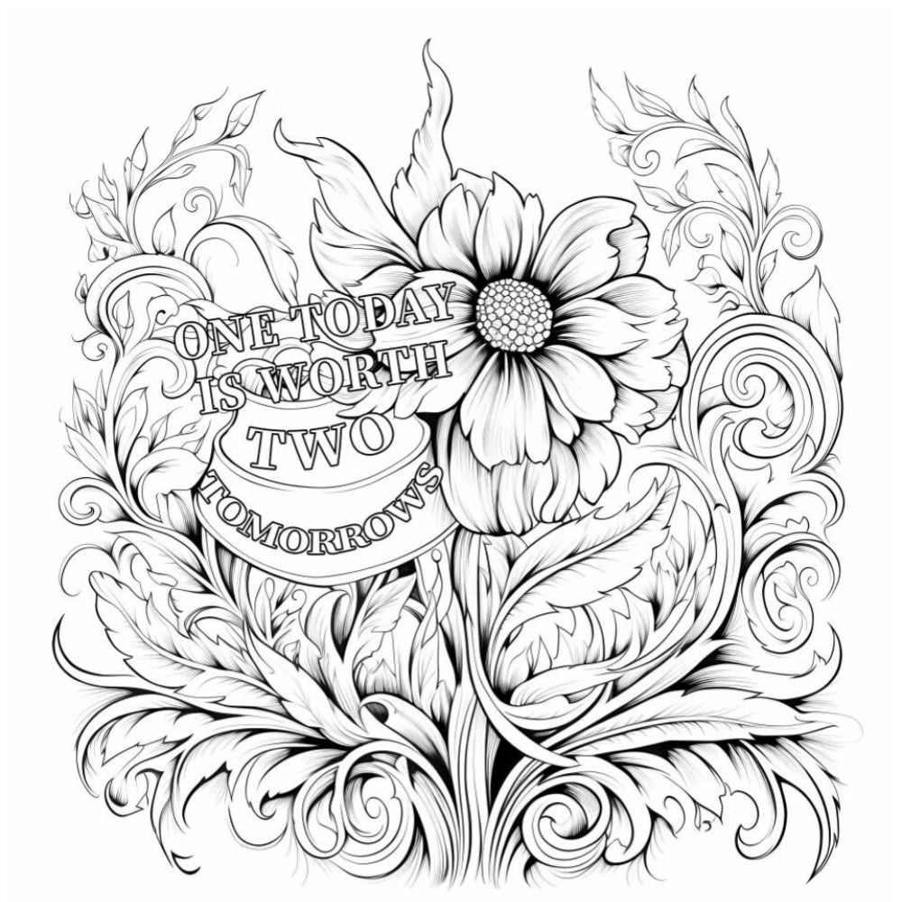 Positive Vibes Coloring Book