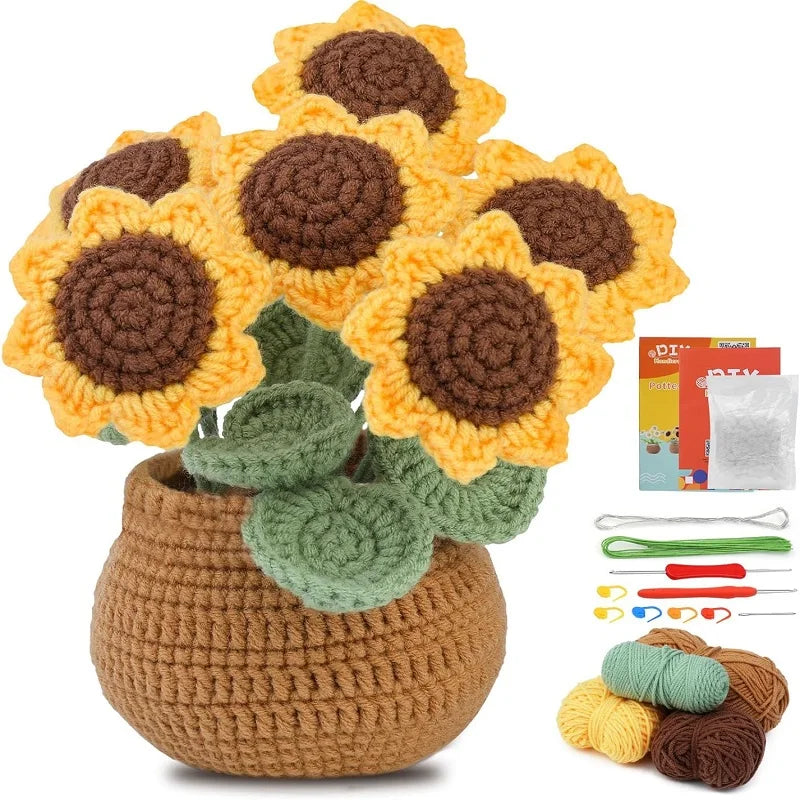 Kit de crochet para hacer girasoles