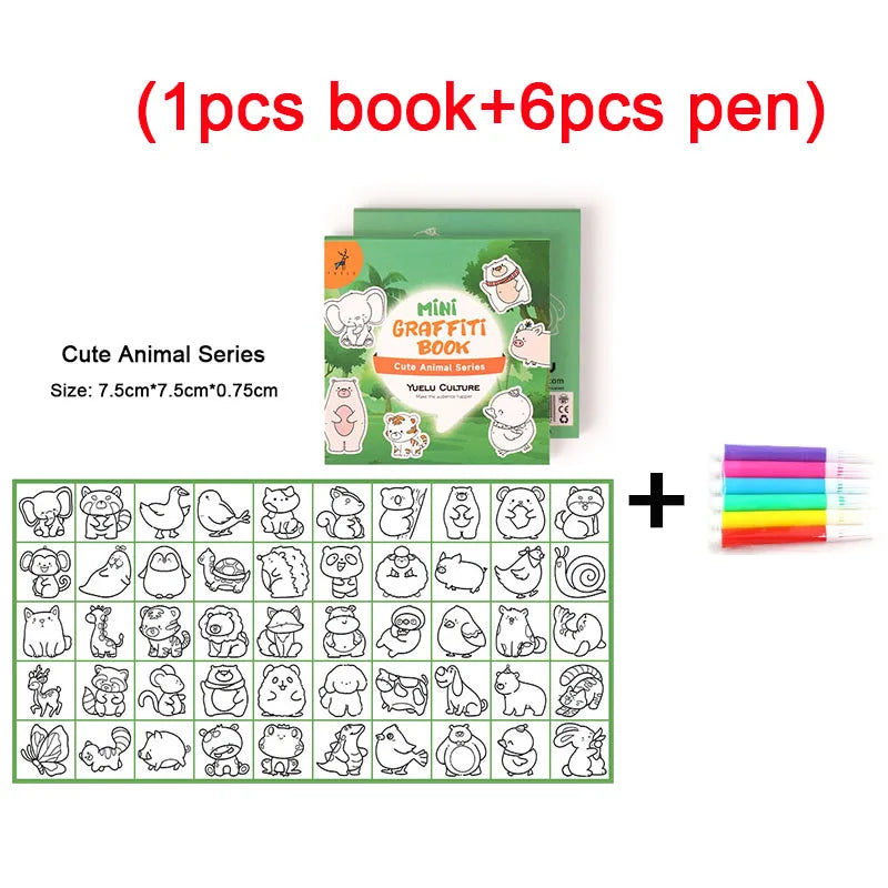 Mini coloring book 50 pages for children