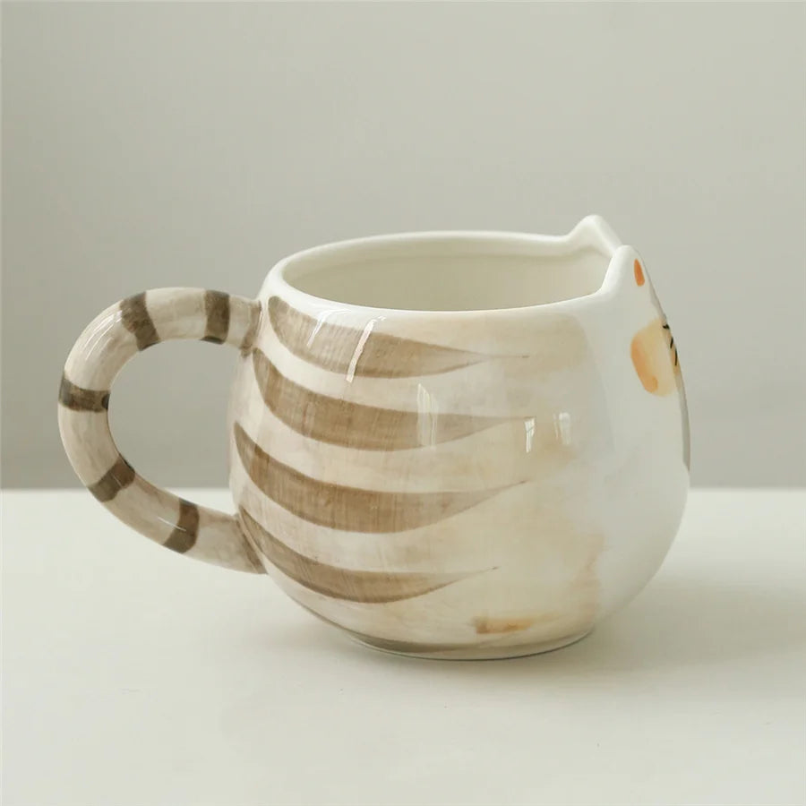 Cat Shaped Ceramic Mug