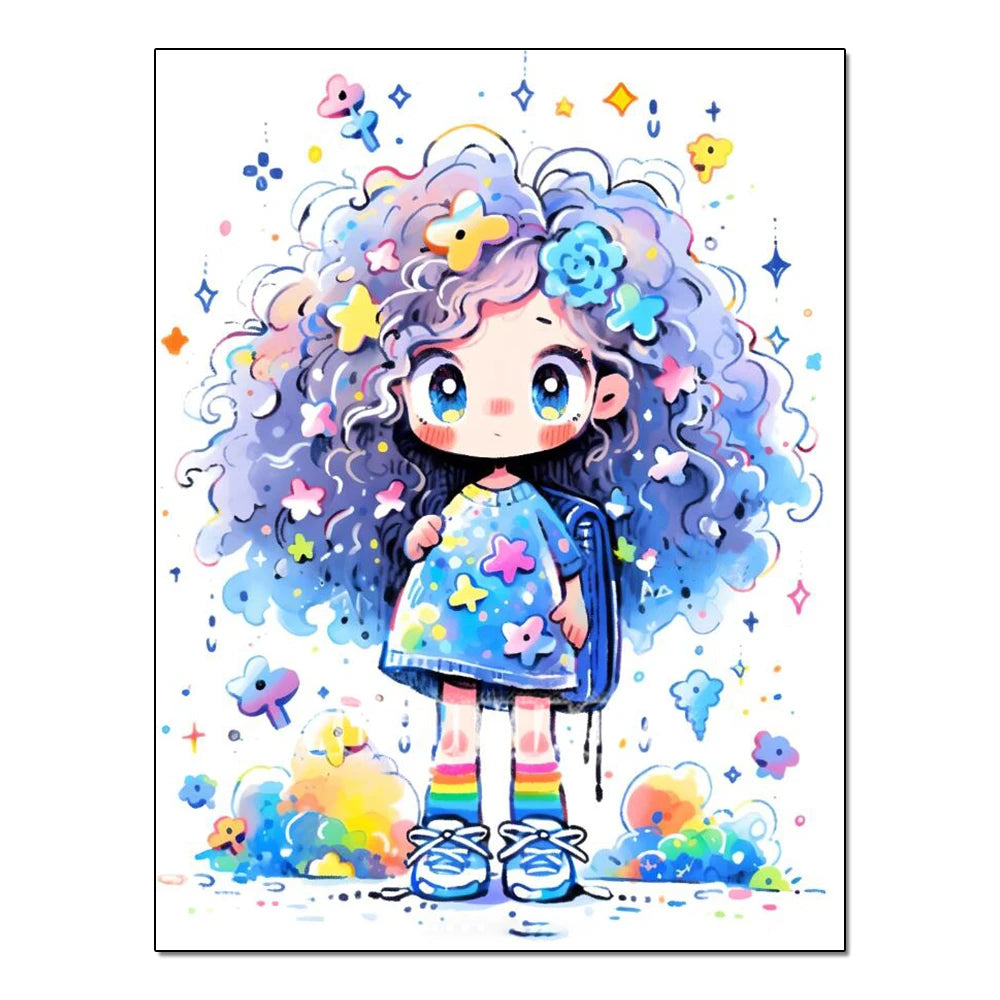 Peinture à diamants Kawaii Star Girl