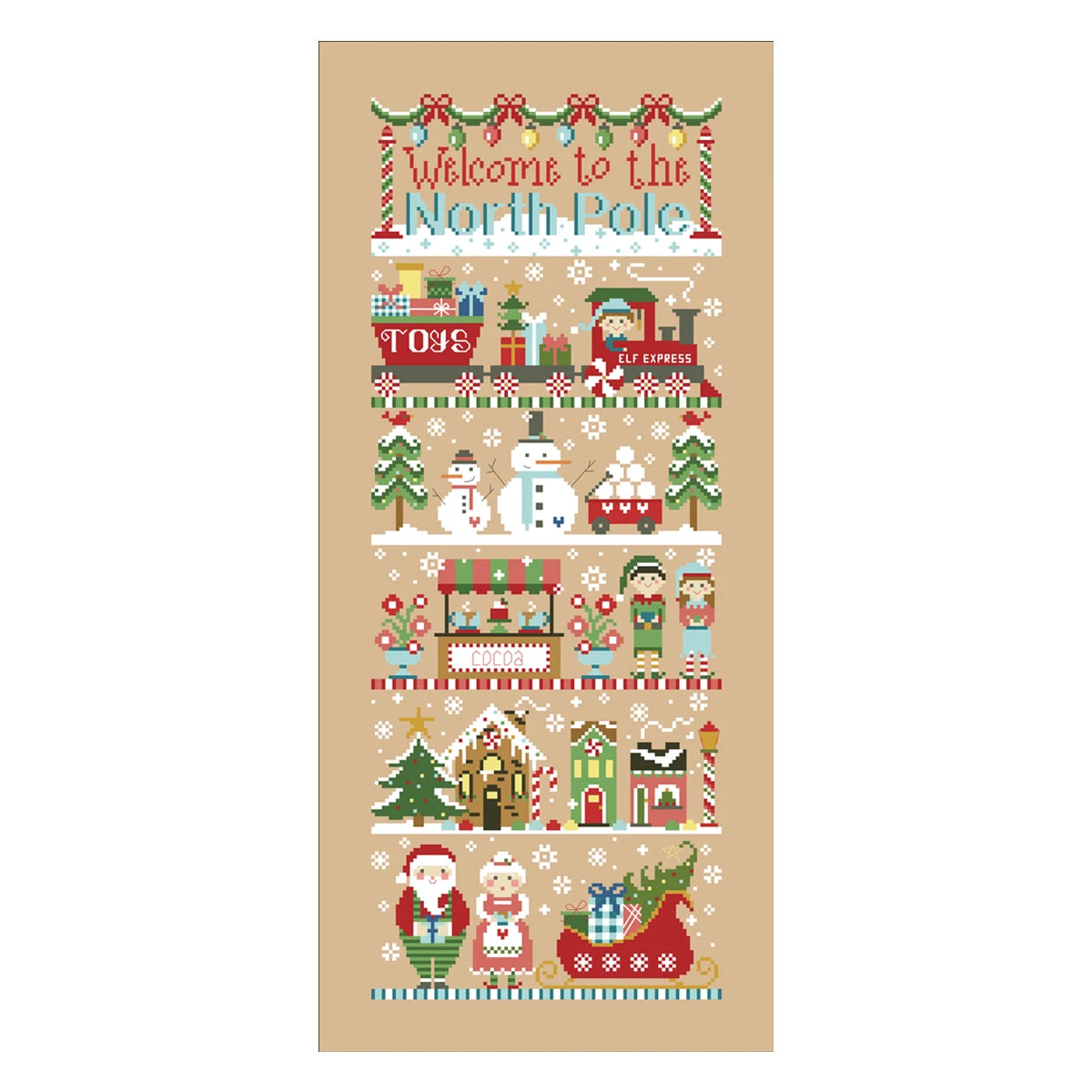 Bienvenue dans le pôle nord point de croix 18ct 14ct 11ct