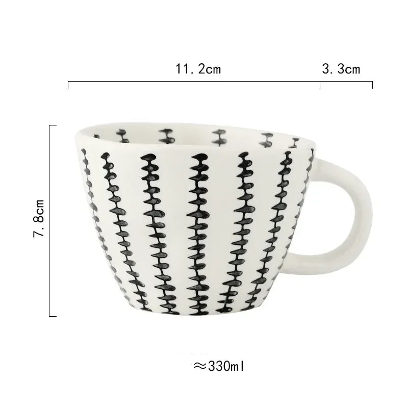 American style mug irregular geometry 100 or 330 ml