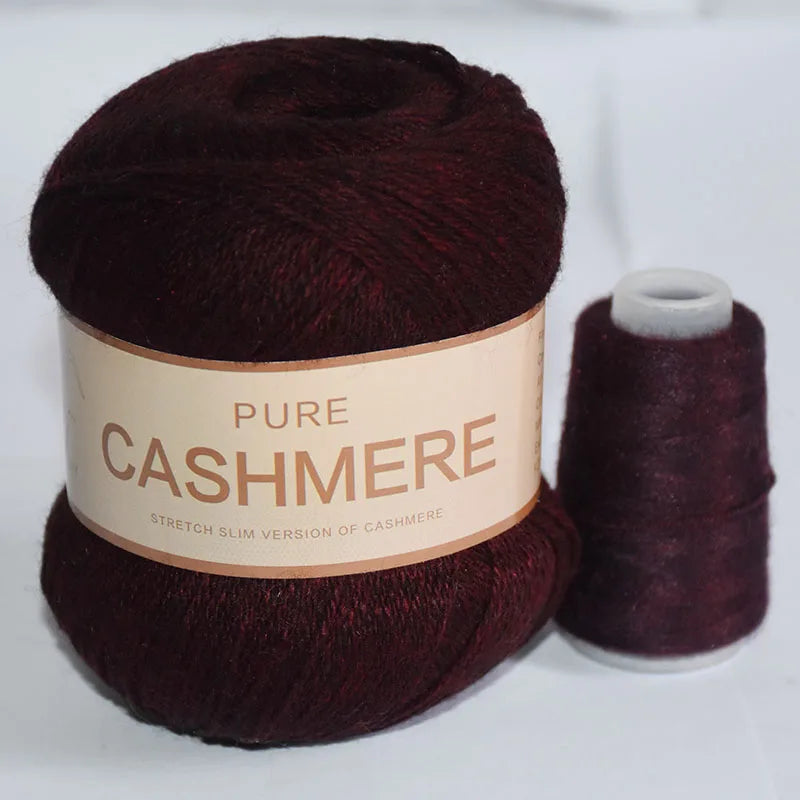 5 Pelotes de fil de Cashmere de Mongolie pour crochet 50gr x 5