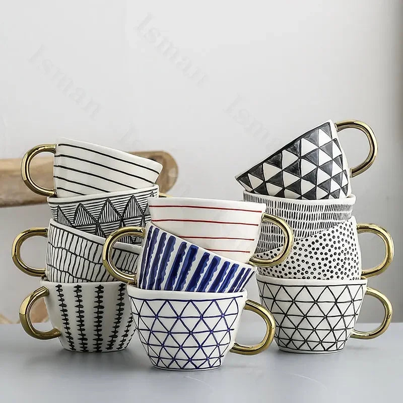 Taza estilo americano geometría irregular 100 o 330 ml