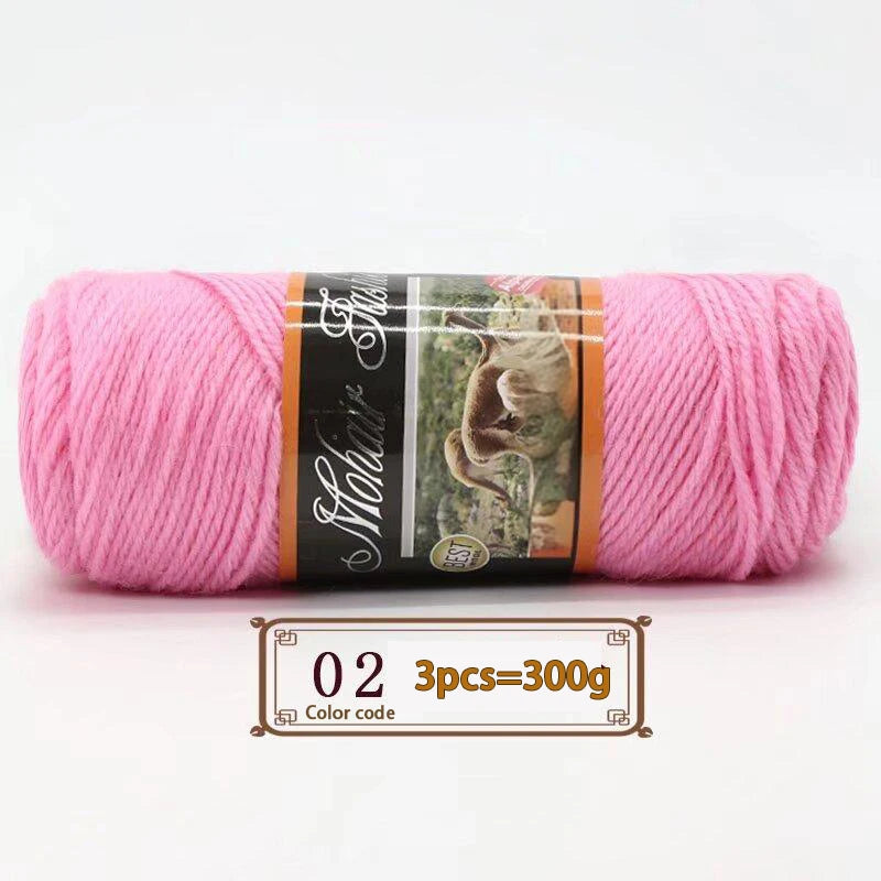 300gr de lana mohair diferentes colores