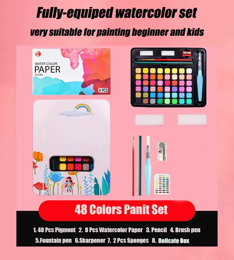Aquarelle solide 48 Couleurs