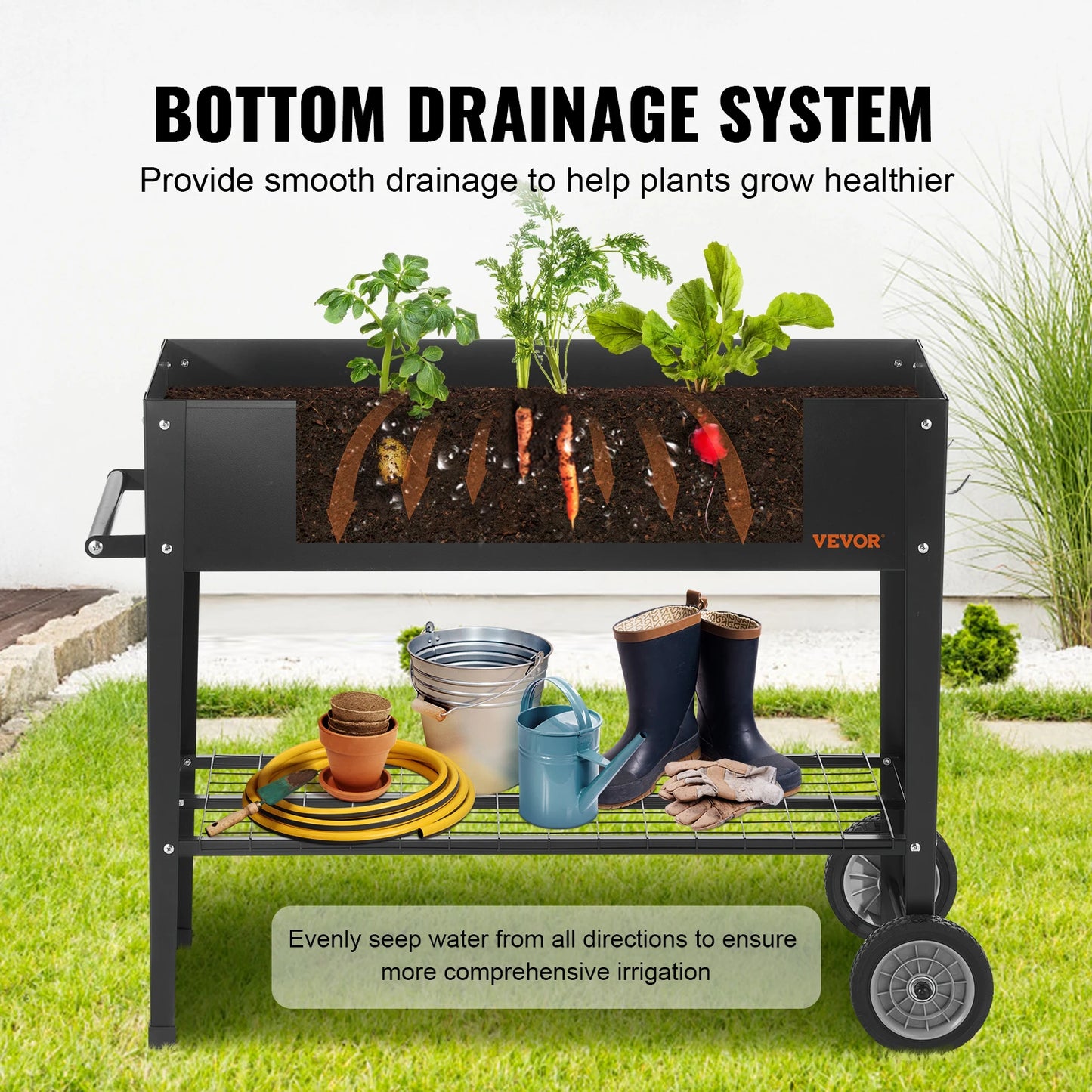 VEVOR Galvanized Metal Raised Planter