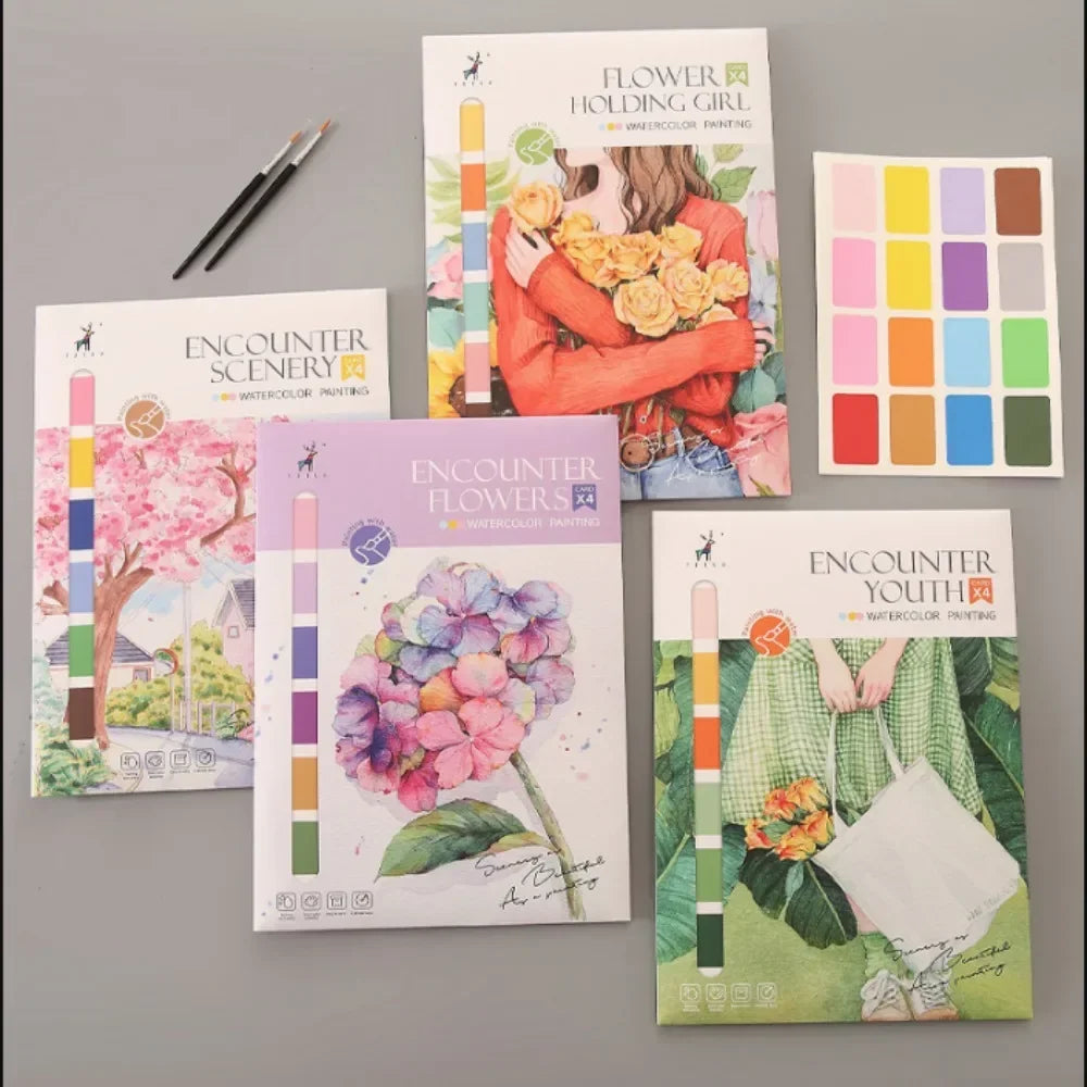 Pencil or Watercolor Coloring Book