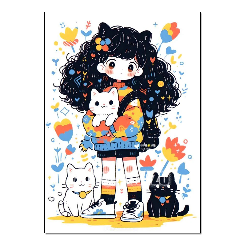 Peinture à diamants Kawaii Star Girl