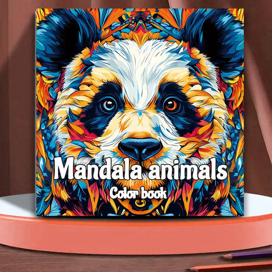 Animal Mandala Adult Coloring Book