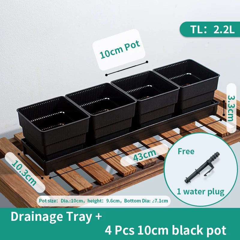 Ensemble de pots en plastique Meshpot Bon système d'air