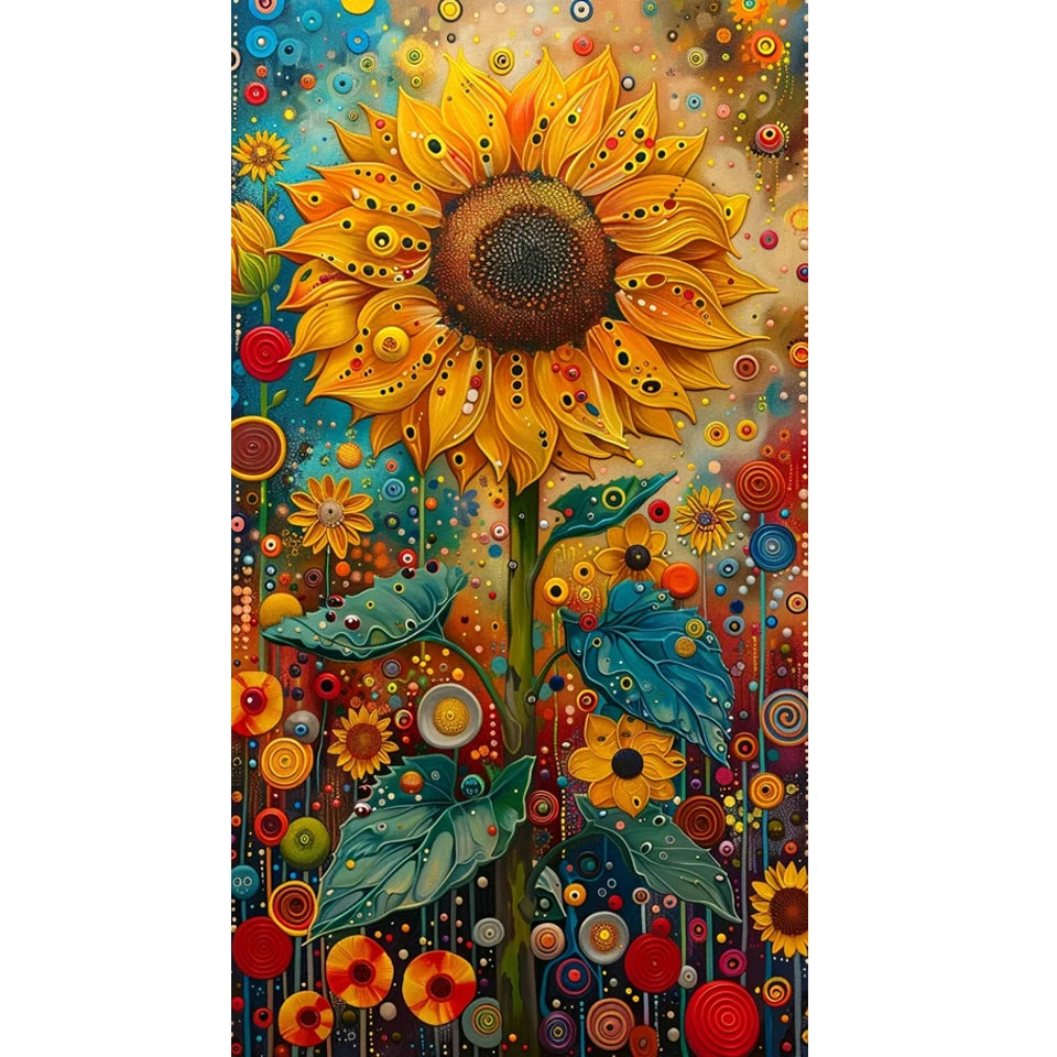 Peinture à diamants Tournesols colorés