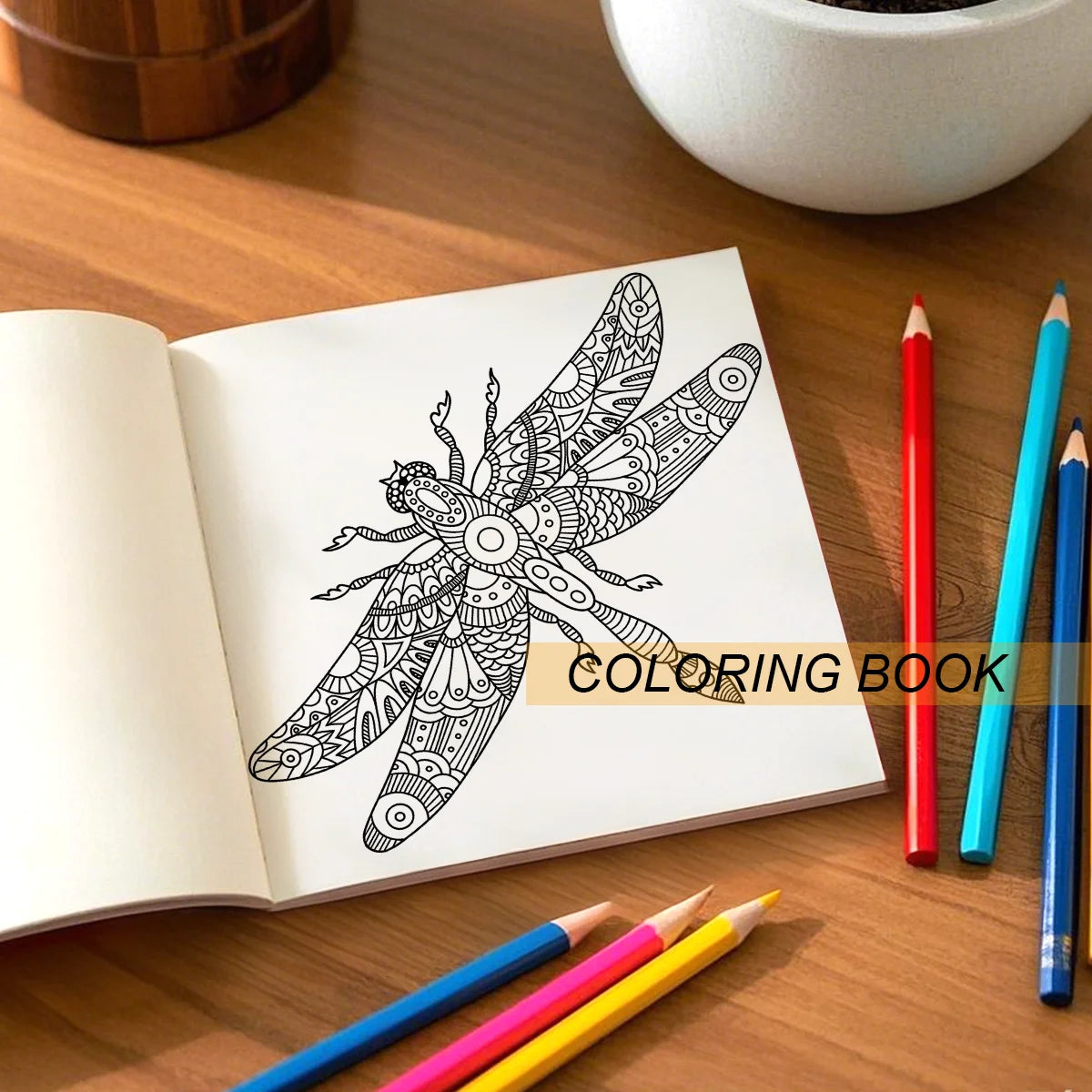 Livre de coloriage animaux mécaniques pour adultes et adolescents, 24 pages, soulage le stress