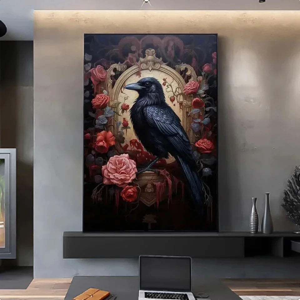 Peinture à diamants 5D corbeau
