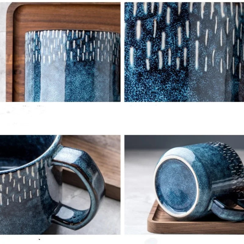 400ML Blue Ceramic Mug