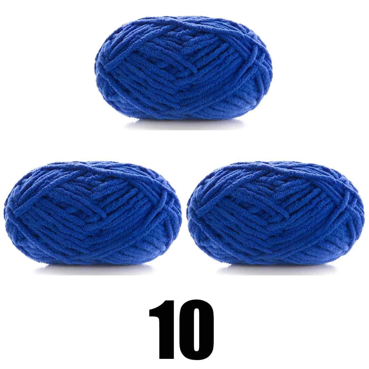 3 Pelotes de laine chenille épaisse et douce en velours 50gr x 3