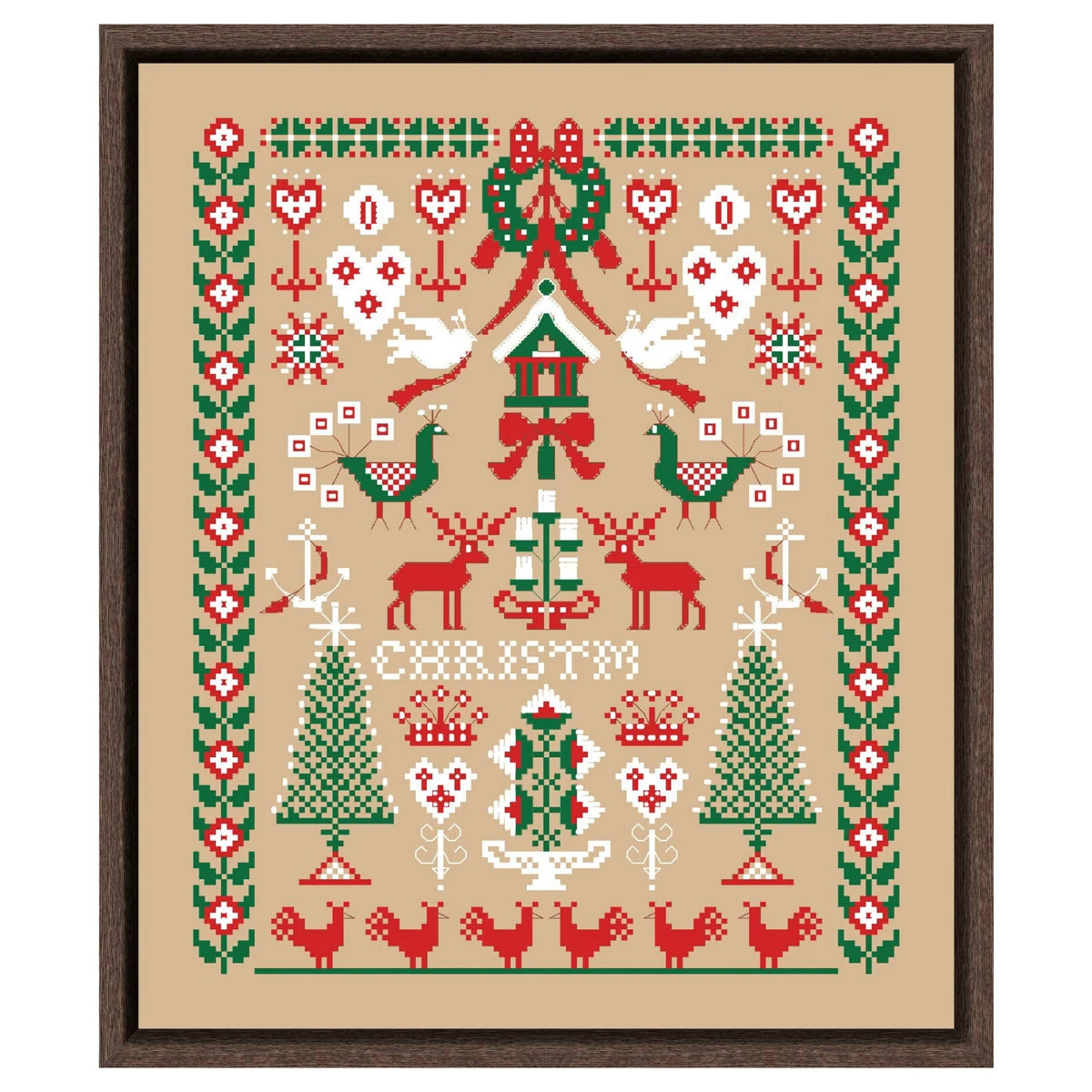 Kit de point de croix hiver neige  18ct 14ct 11ct