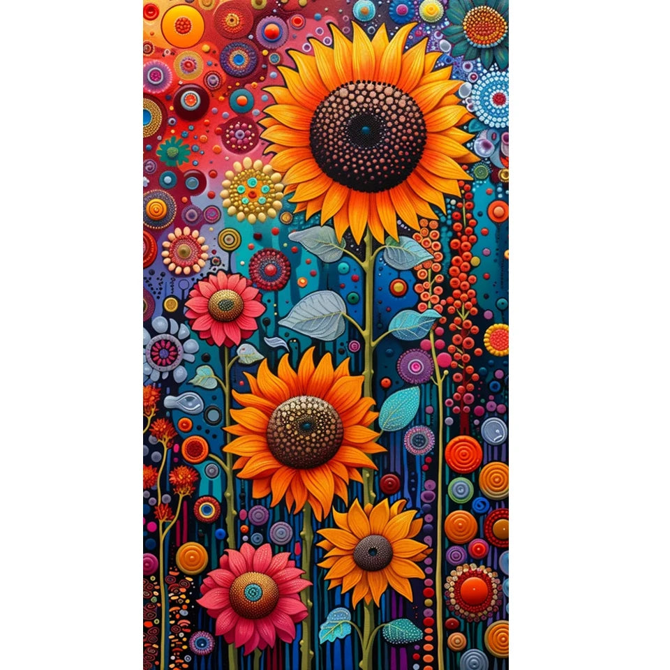 Diamond Painting Colorful Sunflowers