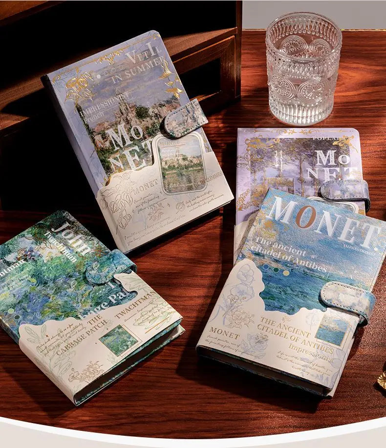 Beautiful retro notebook Monet design