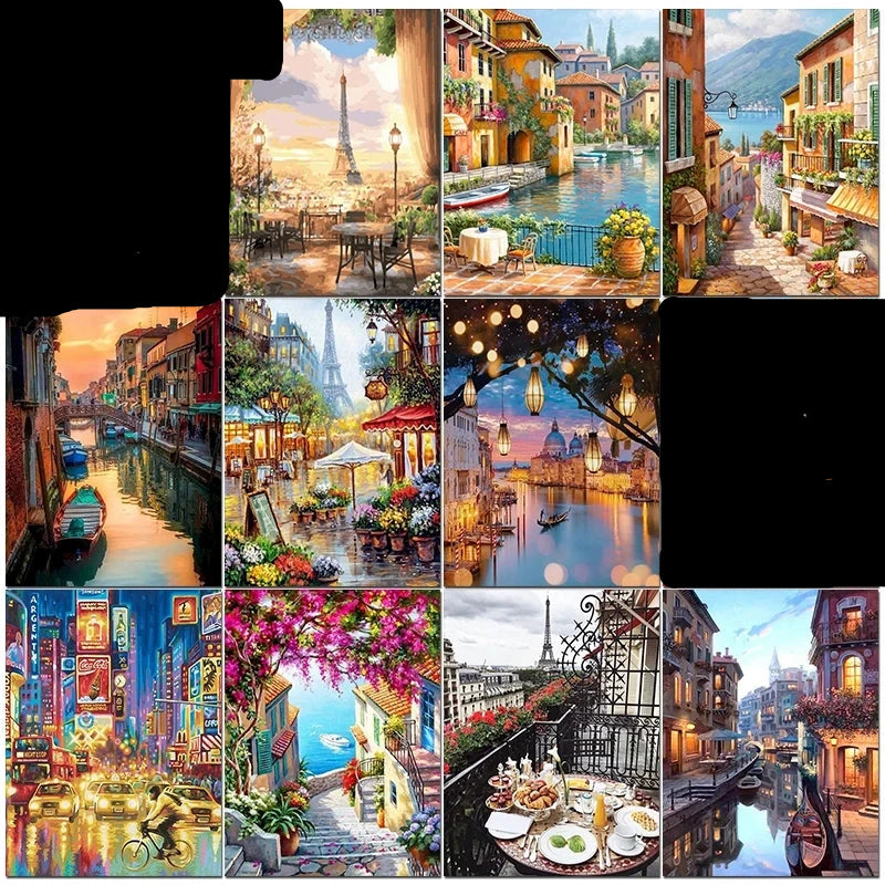 Painting by numbers famous cities