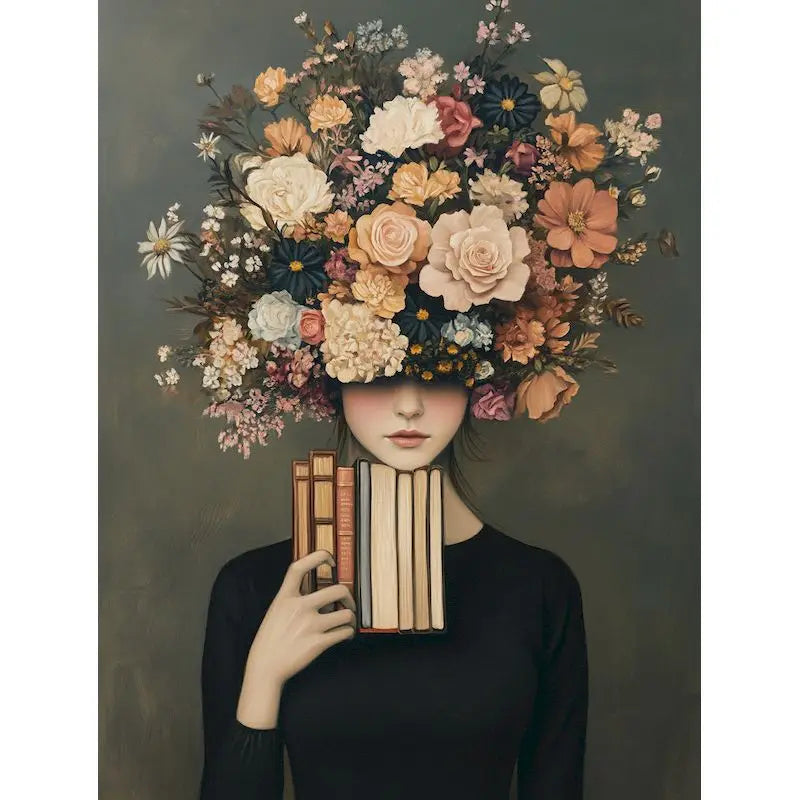 Peintures par numéros La lectrice  / fille aux tulipes