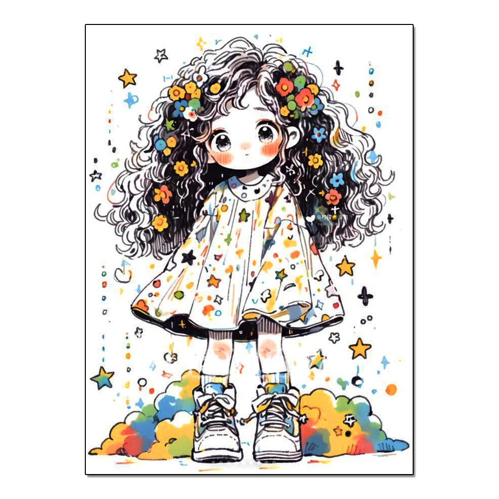 Peinture à diamants Kawaii Star Girl