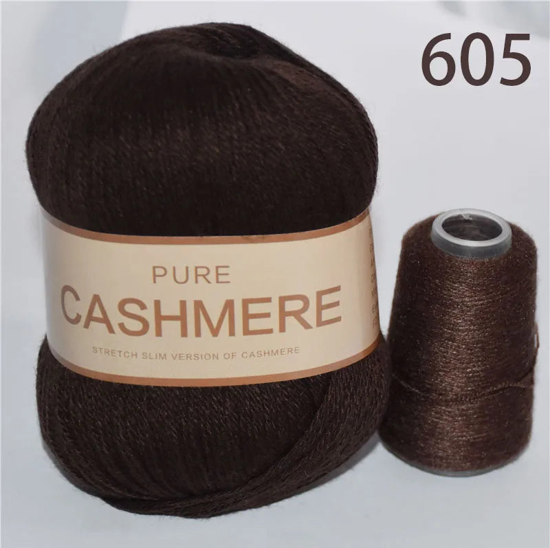 5 Pelotes de fil de Cashmere de Mongolie pour crochet 50gr x 5