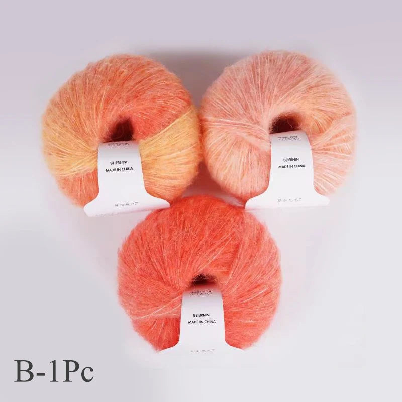 Soft and Warm Mohair Wool Yarn for Crochet DIY 30gr