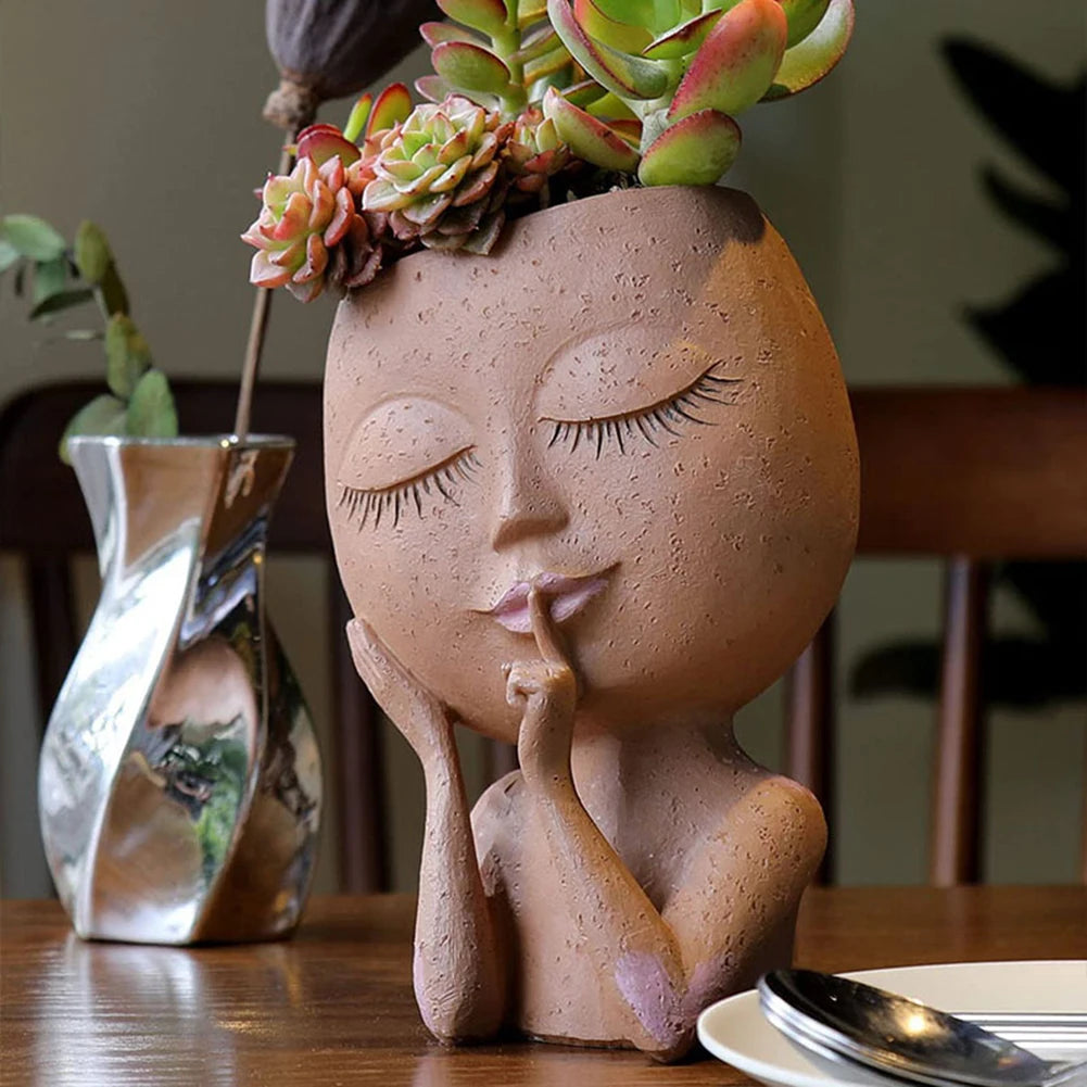 Little Girl Face Pot