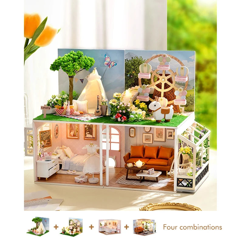 DIY models shops, living room, bedroom Dollhouse