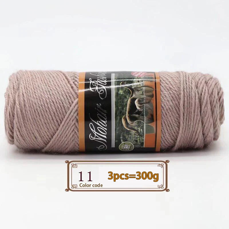 300gr de lana mohair diferentes colores